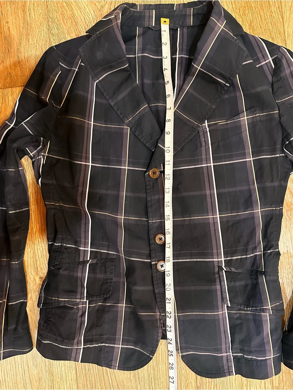Vintage Men’s Vivienne Westwood Plaid Blazer Suit Jacket Size IT 46 US 36 Navy - Picture 8 of 10